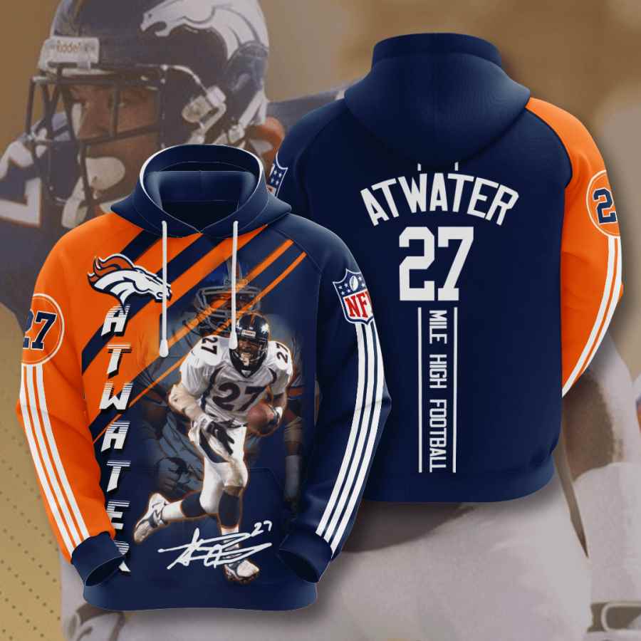 Sports American Football Nfl Denver Broncos Steve Atwater Usa Hoodie 3D