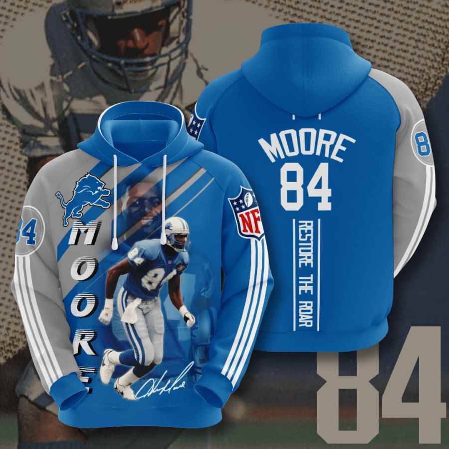 Sports American Football Nfl Detroit Lions Herman Moore Usa Hoodie 3D