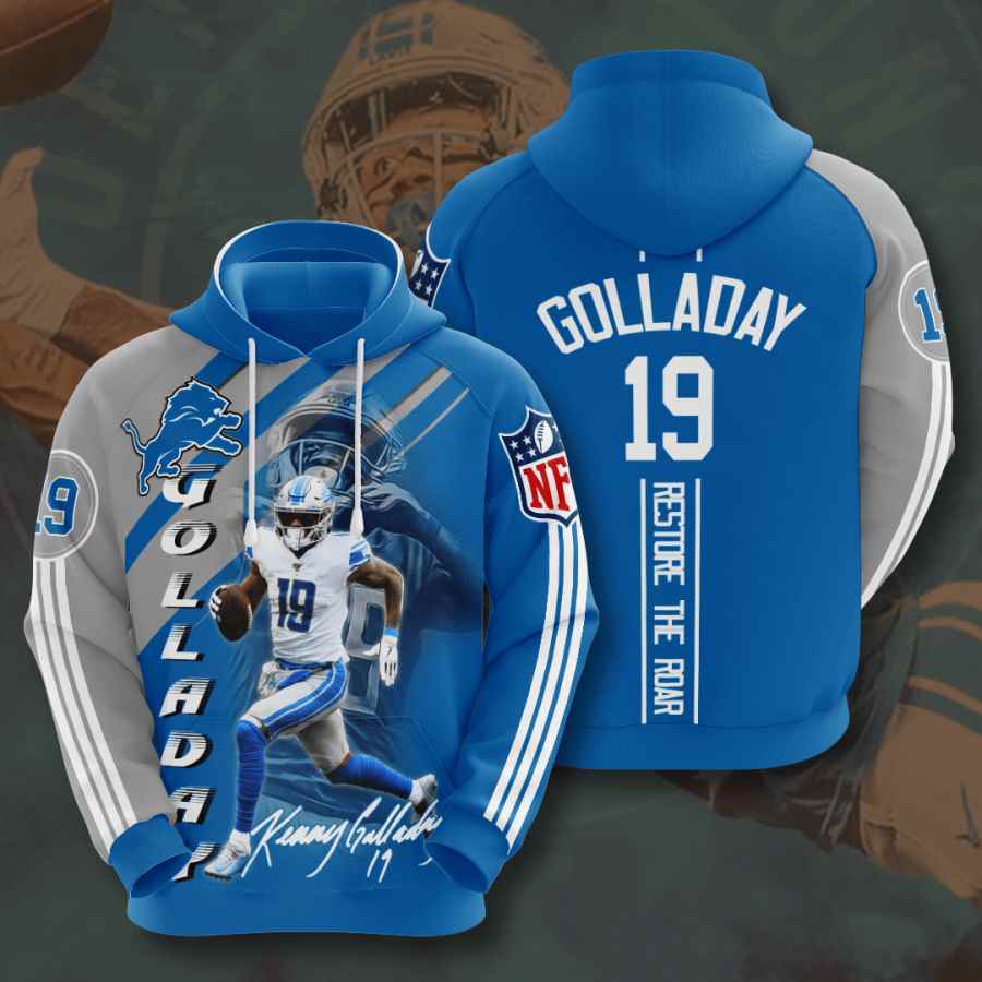 Sports American Football Nfl Detroit Lions Kenny Golladay Usa Hoodie 3D