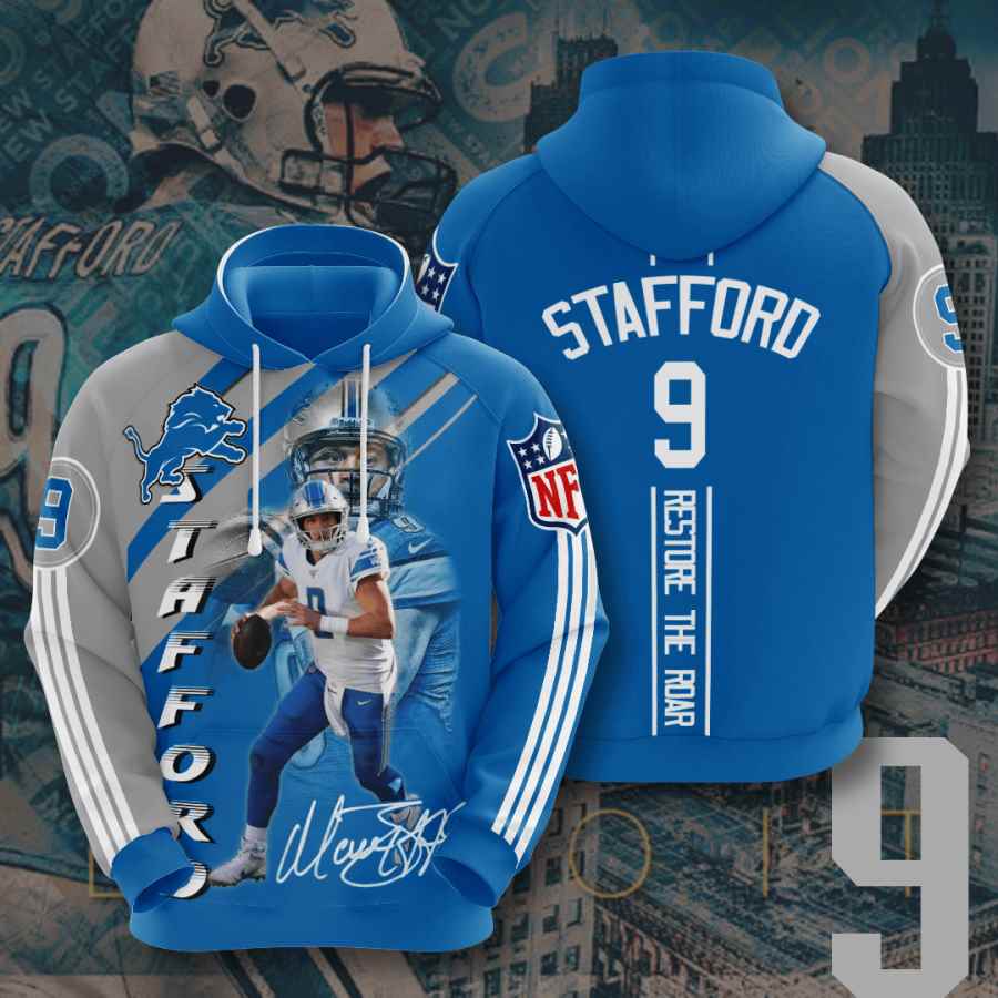 Sports American Football Nfl Detroit Lions Matthew Stafford Usa Hoodie 3D