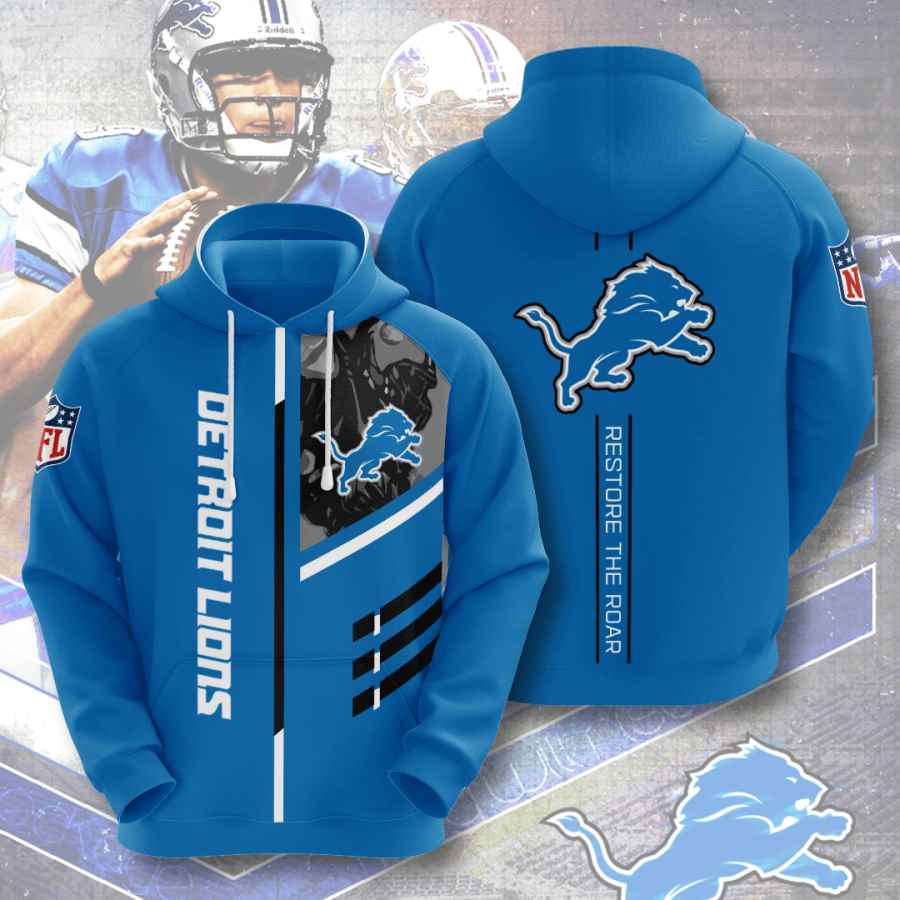 Sports American Football Nfl Detroit Lions Usa Hoodie 3D