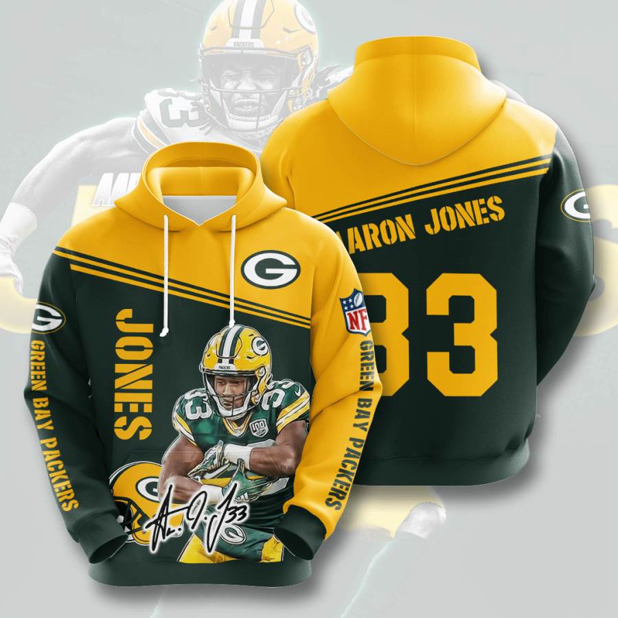 Sports American Football Nfl Green Bay Packers Aaron Jones Usa Hoodie 3D