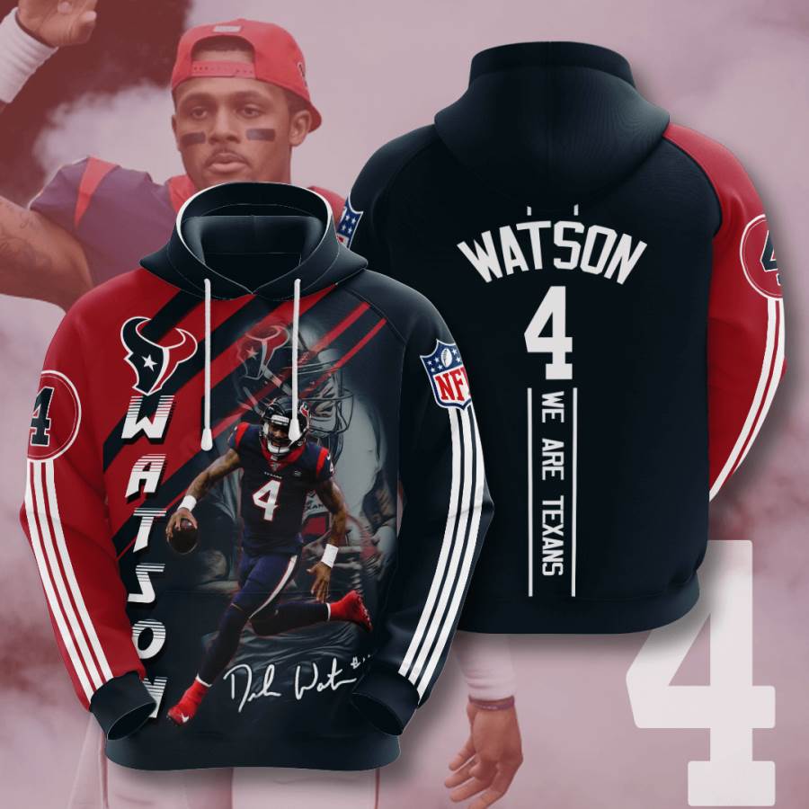 Sports American Football Nfl Houston Texans Deshaun Watson Usa Hoodie 3D