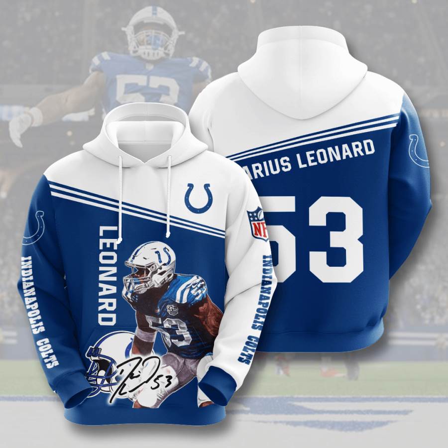 Sports American Football Nfl Indianapolis Colts Darius Leonard Usa Hoodie 3D