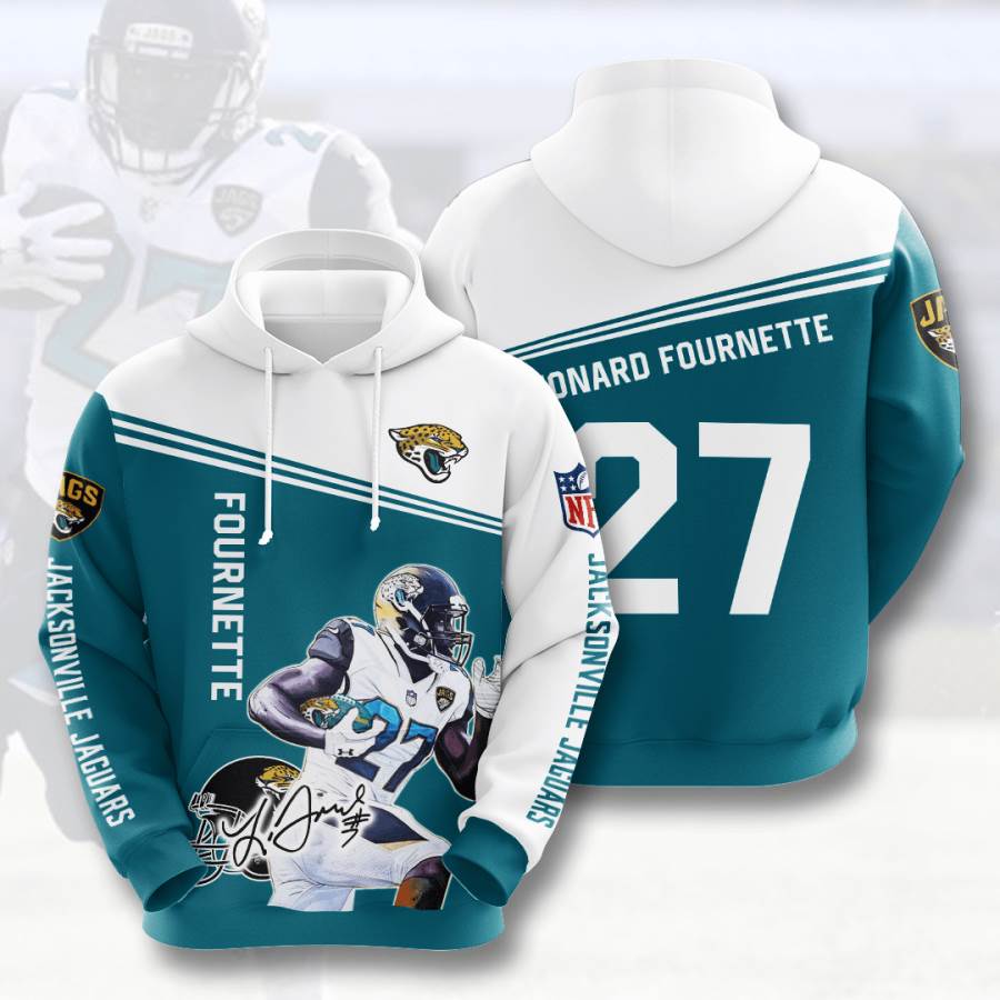 Sports American Football Nfl Jacksonville Jaguars Leonard Fournette Usa Hoodie 3D