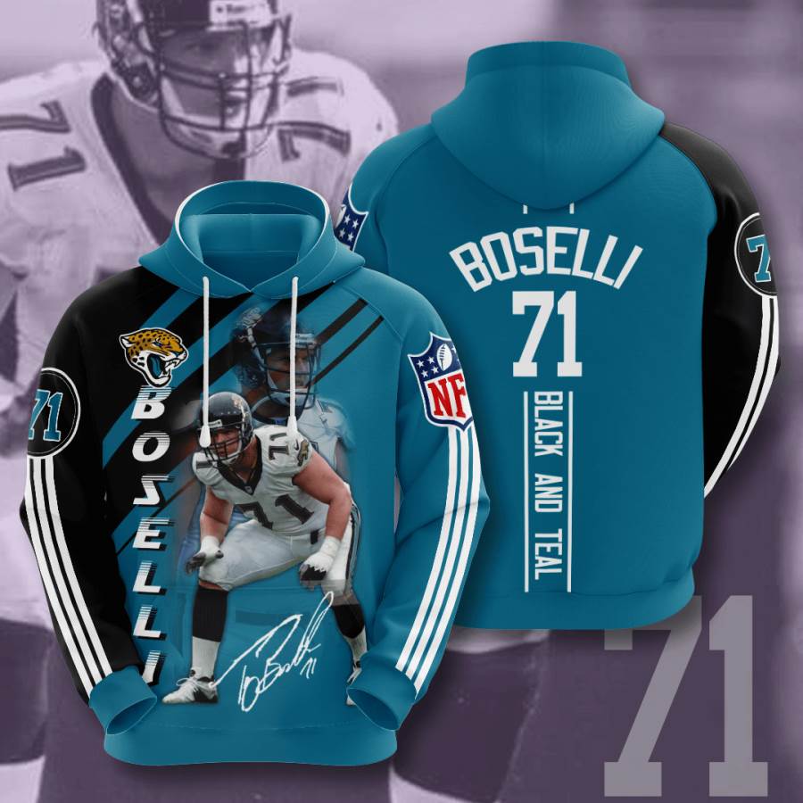Sports American Football Nfl Jacksonville Jaguars Tony Boselli Usa Hoodie 3D