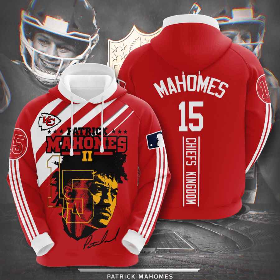 Sports American Football Nfl Kansas City Chiefs Patrick Mahomes Usa Hoodie 3D