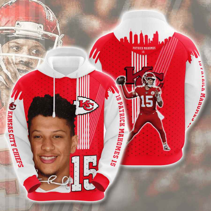 Sports American Football Nfl Kansas City Chiefs Patrick Mahomes Usa Hoodie 3D