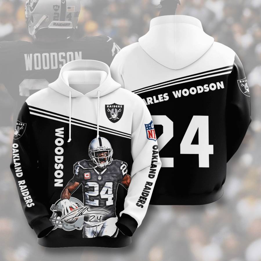 Sports American Football Nfl Las Vegas Raiders Charles Woodson Usa Hoodie 3D