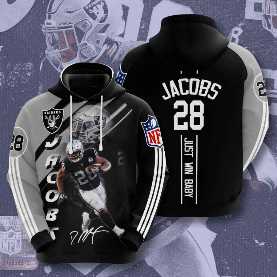 Sports American Football Nfl Las Vegas Raiders Josh Jacobs Usa Hoodie 3D