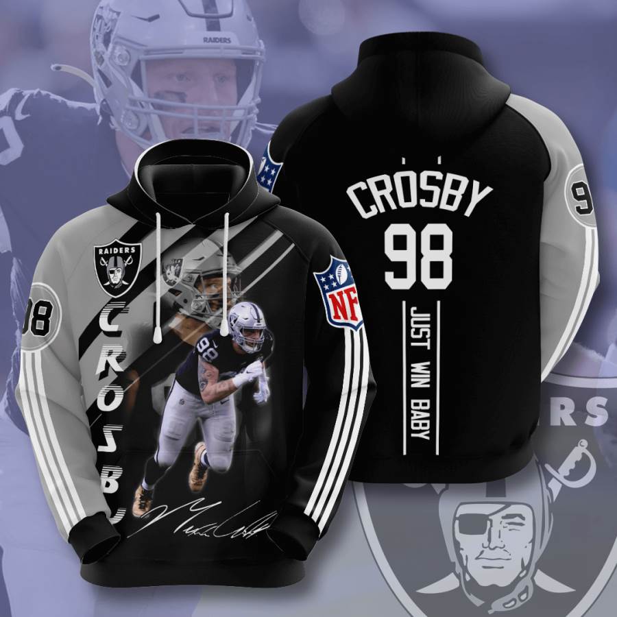 Sports American Football Nfl Las Vegas Raiders Maxx Crosby Usa Hoodie 3D