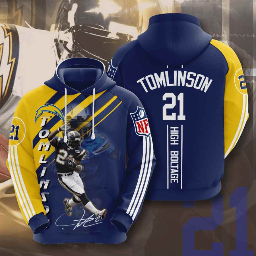 Sports American Football Nfl Los Angeles Chargers Ladainian Tomlinson Usa Hoodie 3D