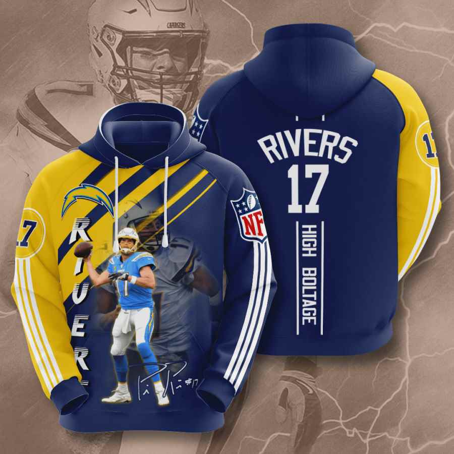 Sports American Football Nfl Los Angeles Chargers Philip Rivers Usa Hoodie 3D