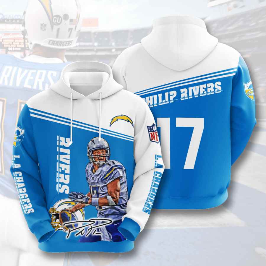 Sports American Football Nfl Los Angeles Chargers Philip Rivers Usa Hoodie 3D