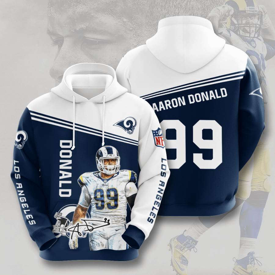 Sports American Football Nfl Los Angeles Rams Aaron Donald Usa Hoodie 3D