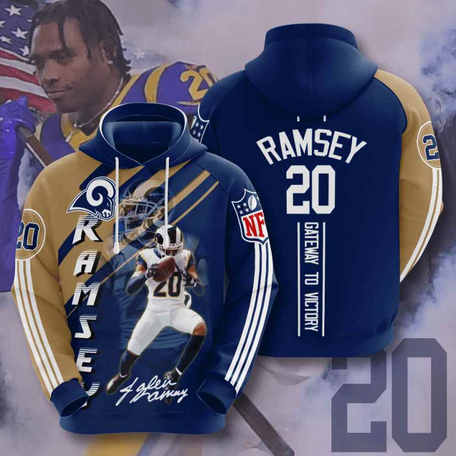 Sports American Football Nfl Los Angeles Rams Jalen Ramsey Usa Hoodie 3D