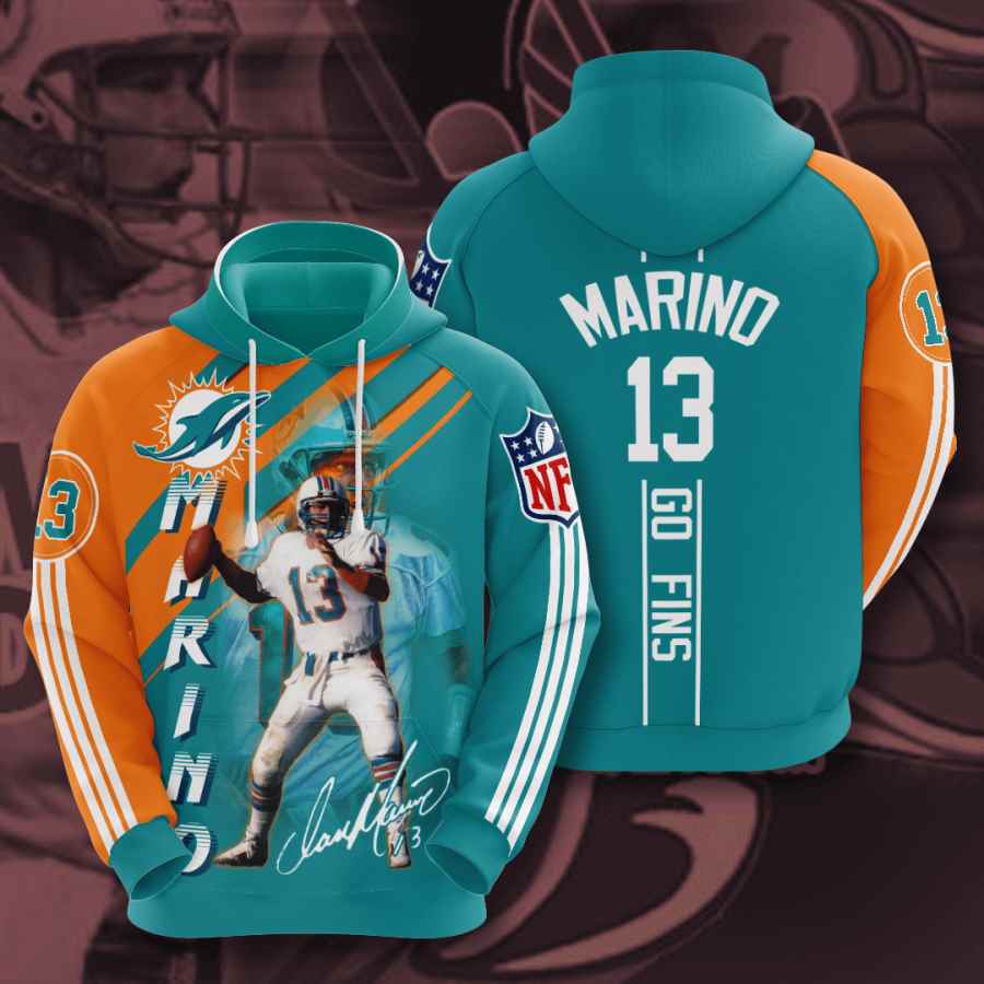 Sports American Football Nfl Miami Dolphins Dan Marino Usa Hoodie 3D
