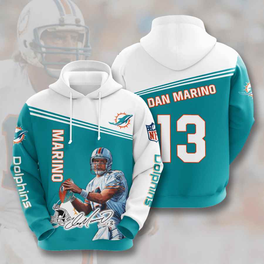 Sports American Football Nfl Miami Dolphins Dan Marino Usa Hoodie 3D