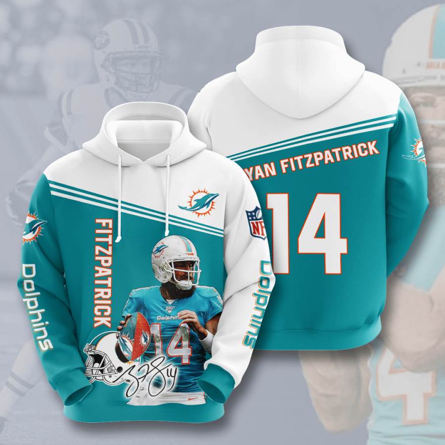 Sports American Football Nfl Miami Dolphins Ryan Fitzpatrick Usa Hoodie 3D