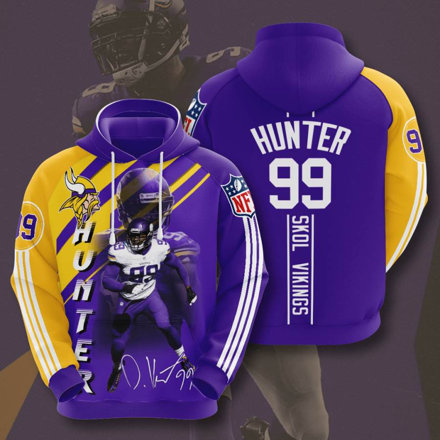 Sports American Football Nfl Minnesota Vikings Danielle Hunter Usa Hoodie 3D