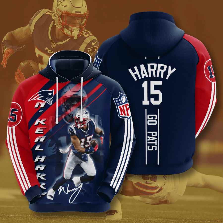 Sports American Football Nfl New England Patriots N’keal Harry Usa Hoodie 3D