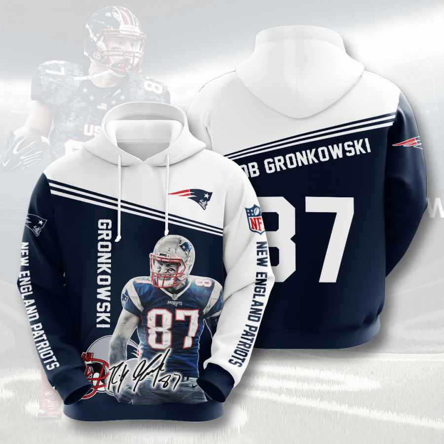 Sports American Football Nfl New England Patriots Rob Gronkowski Usa Hoodie 3D