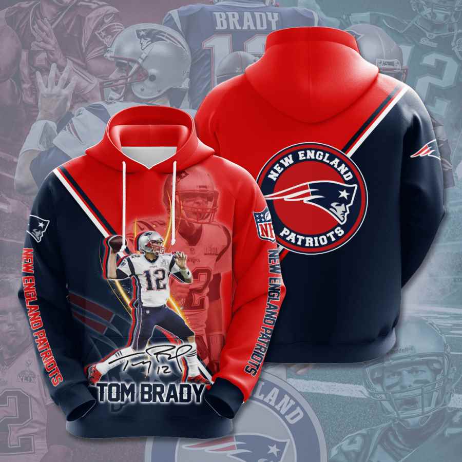 Sports American Football Nfl New England Patriots Tom Brady Usa Hoodie 3D