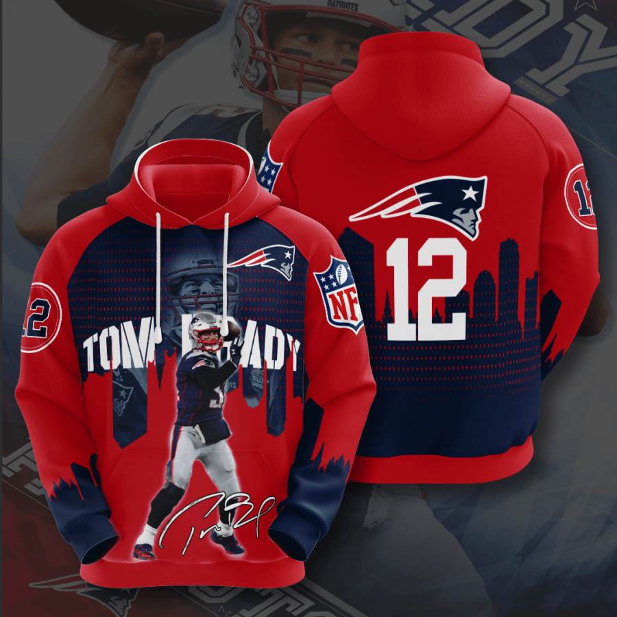 Sports American Football Nfl New England Patriots Tom Brady Usa Hoodie 3D