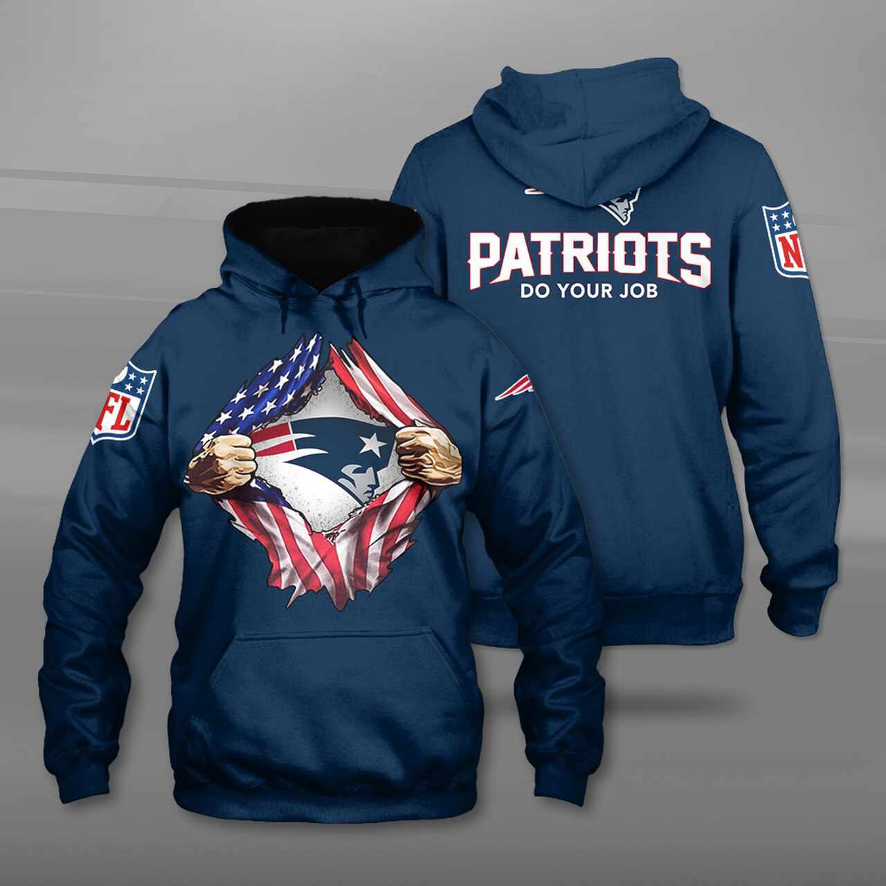 Sports American Football Nfl New England Patriots Usa Hoodie 3D