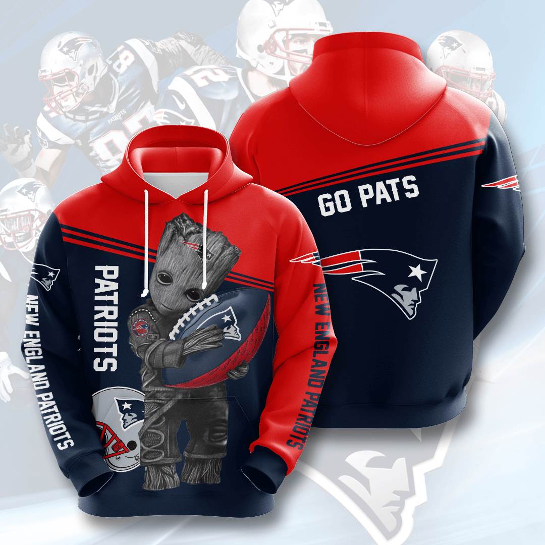 Sports American Football Nfl New England Patriots Usa Hoodie 3D
