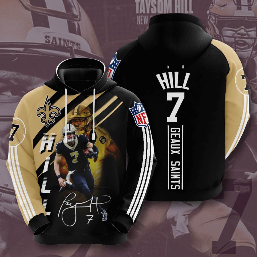 Sports American Football Nfl New Orleans Saints Taysom Hill Usa Hoodie 3D