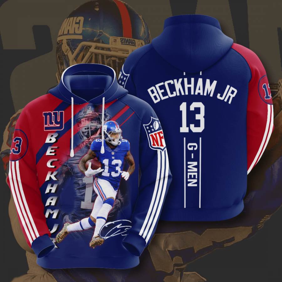 Sports American Football Nfl New York Giants Odell Beckham Jr. Usa Hoodie 3D