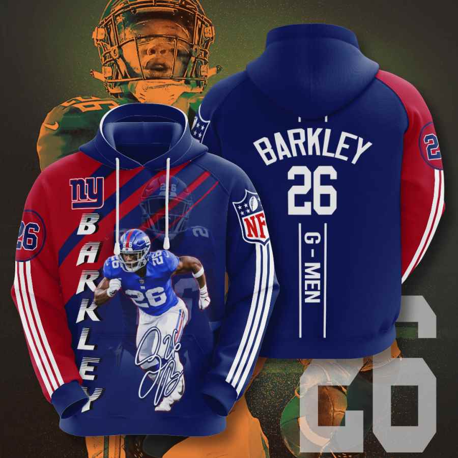 Sports American Football Nfl New York Giants Saquon Barkley Usa Hoodie 3D