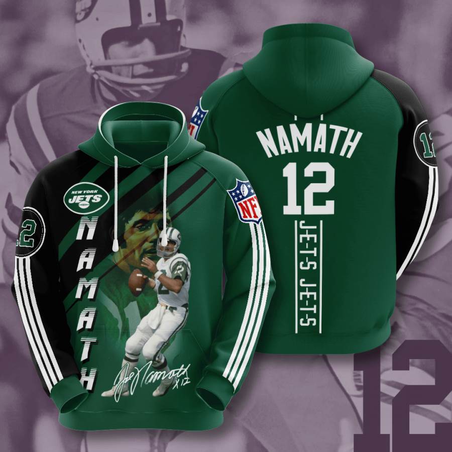 Sports American Football Nfl New York Jets Joe Namath Usa Hoodie 3D