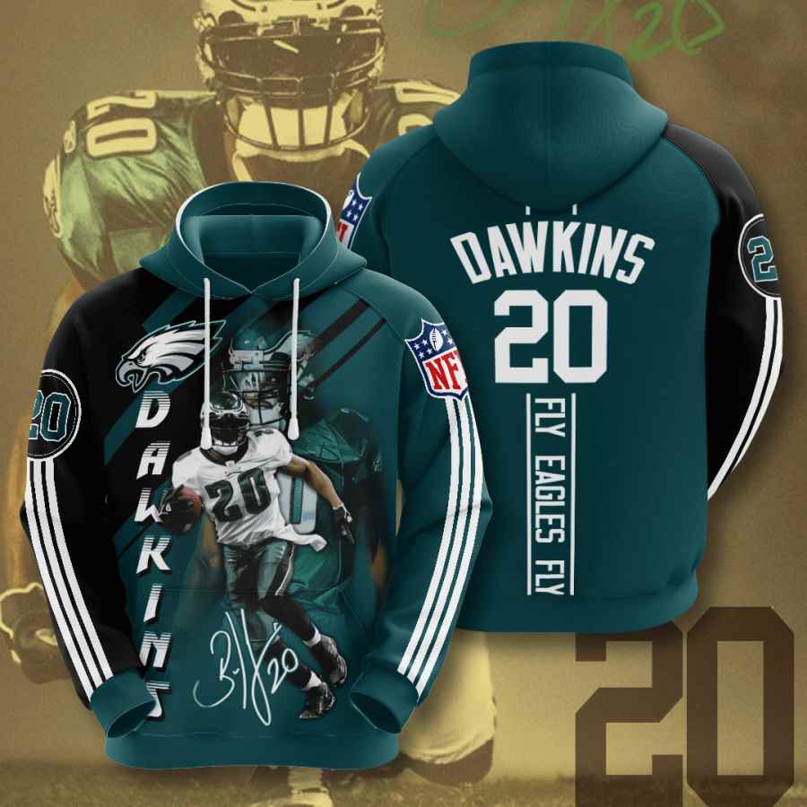 Sports American Football Nfl Philadelphia Eagles Brian Dawkins Usa Hoodie 3D