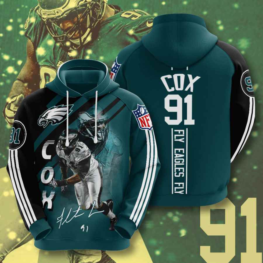 Sports American Football Nfl Philadelphia Eagles Fletcher Cox Usa Hoodie 3D
