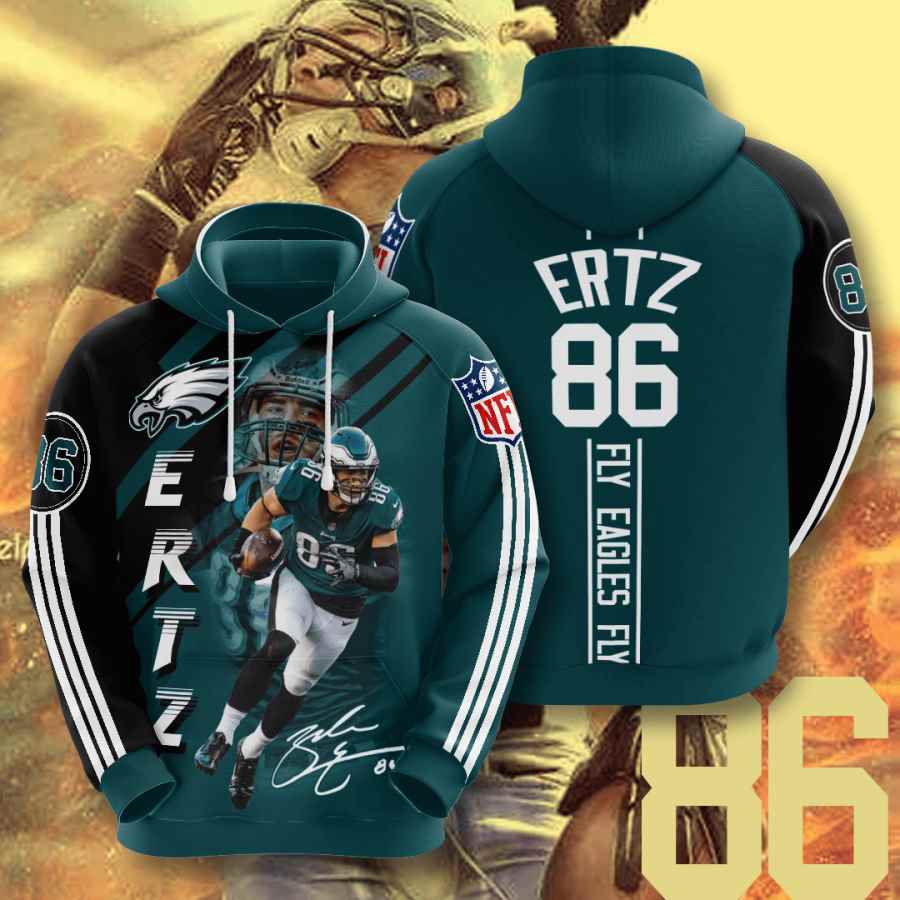 Sports American Football Nfl Philadelphia Eagles Zach Ertz Usa Hoodie 3D