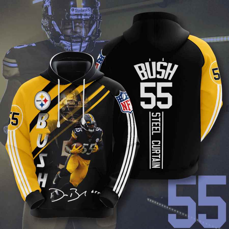 Sports American Football Nfl Pittsburgh Steelers Devin Bush Jr. Usa Hoodie 3D