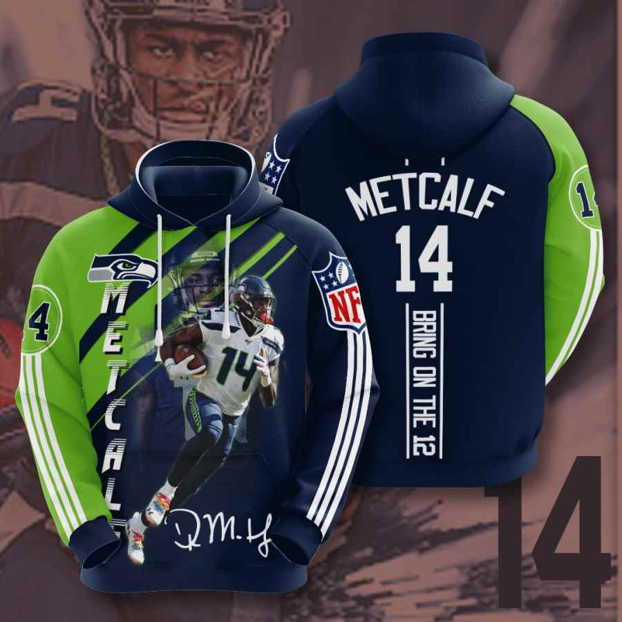 Sports American Football Nfl Seattle Seahawks D.k. Metcalf Usa Hoodie 3D