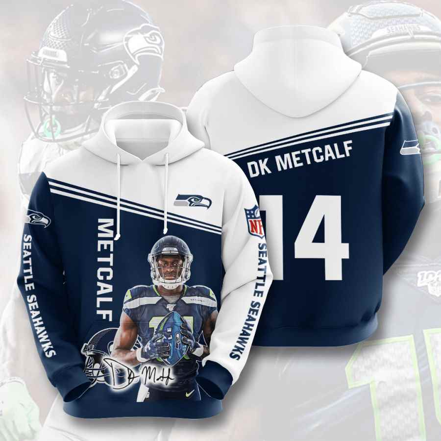 Sports American Football Nfl Seattle Seahawks D.k. Metcalf Usa Hoodie 3D