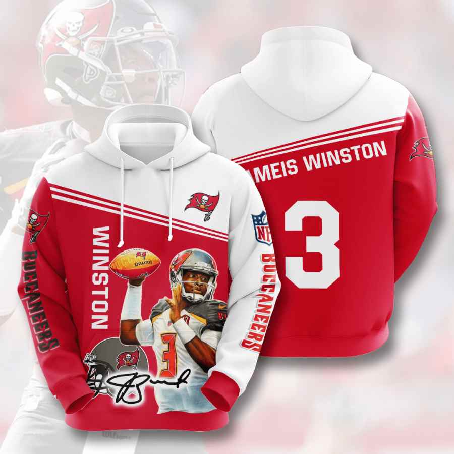 Sports American Football Nfl Tampa Bay Buccaneers Jameis Winston Usa Hoodie 3D