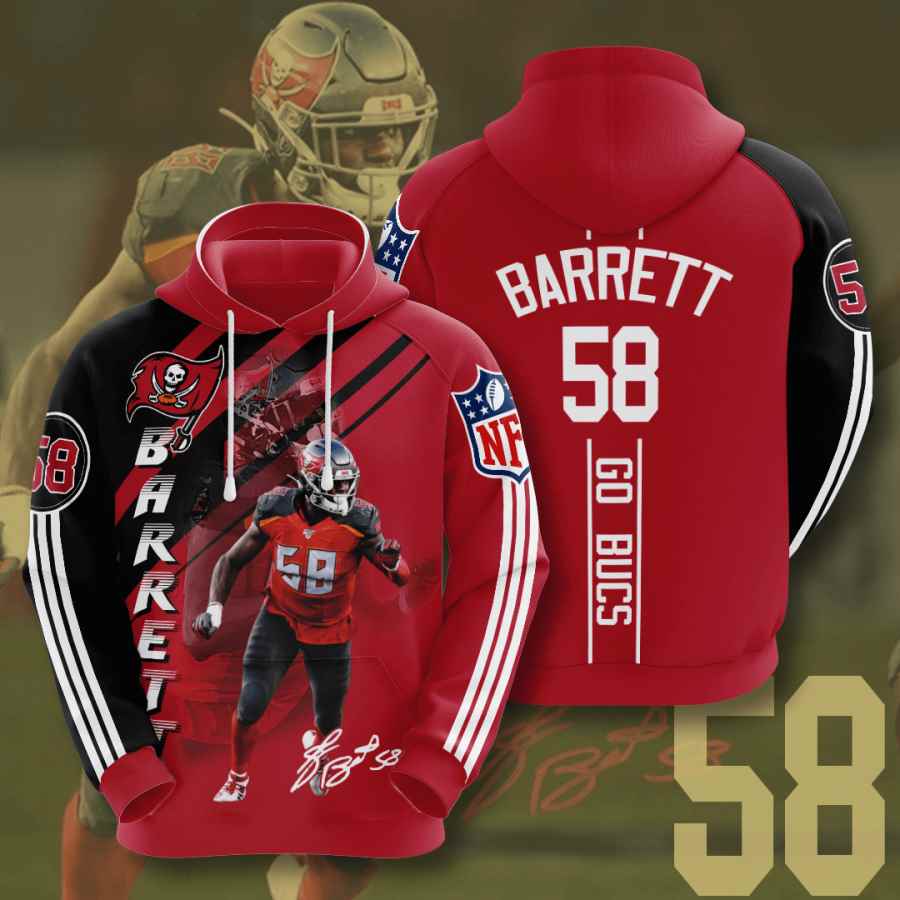 Sports American Football Nfl Tampa Bay Buccaneers Shaquil Barrett Usa Hoodie 3D