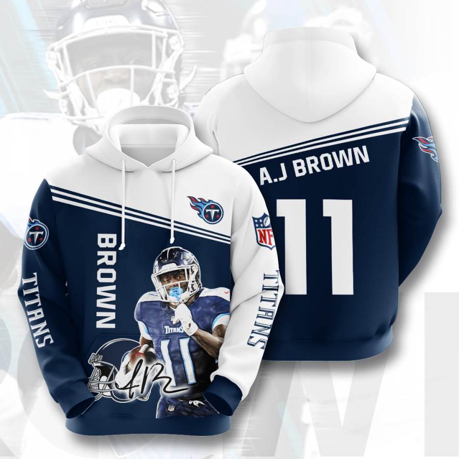 Sports American Football Nfl Tennessee Titans A. J. Brown Usa Hoodie 3D
