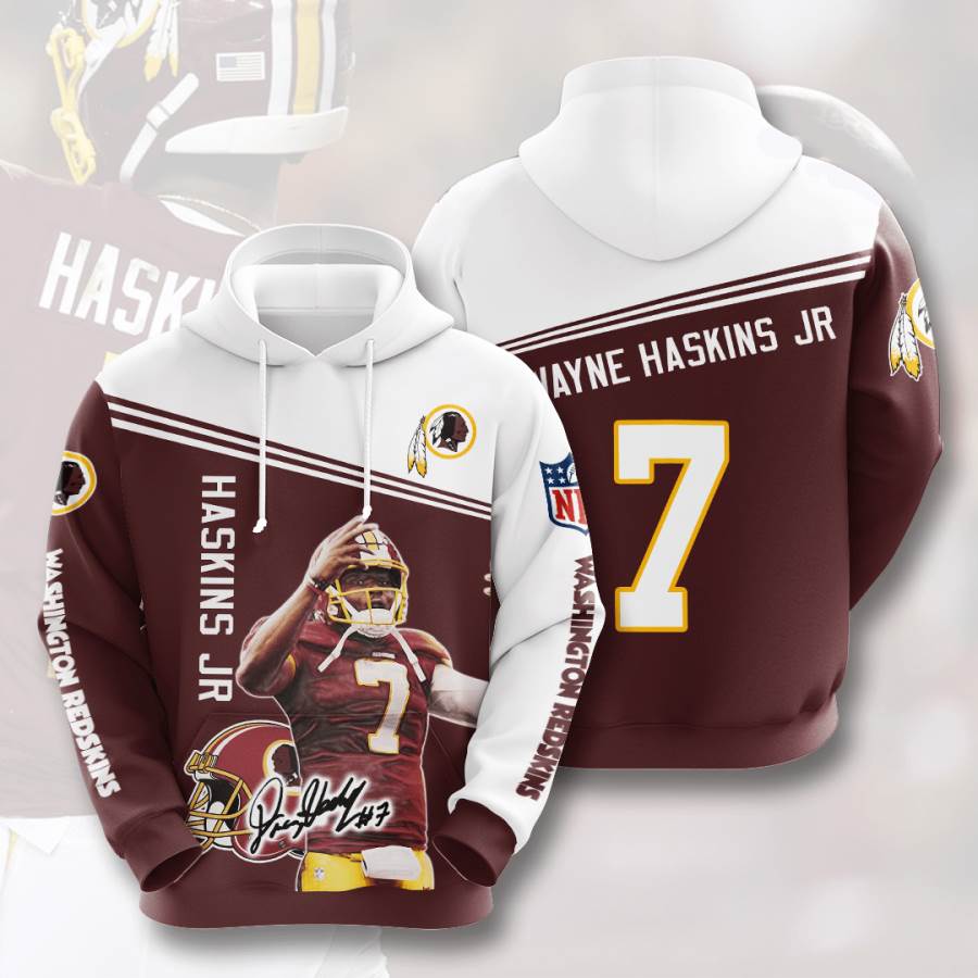 Sports American Football Nfl Washington Redskins Dwayne Haskins Usa Hoodie 3D