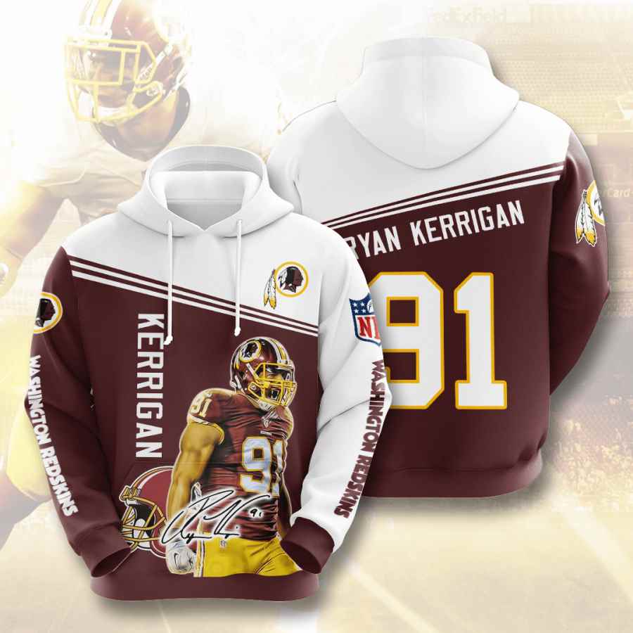 Sports American Football Nfl Washington Redskins Ryan Kerrigan Usa Hoodie 3D