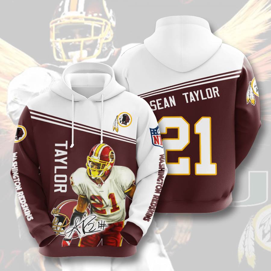 Sports American Football Nfl Washington Redskins Sean Taylor Usa Hoodie 3D