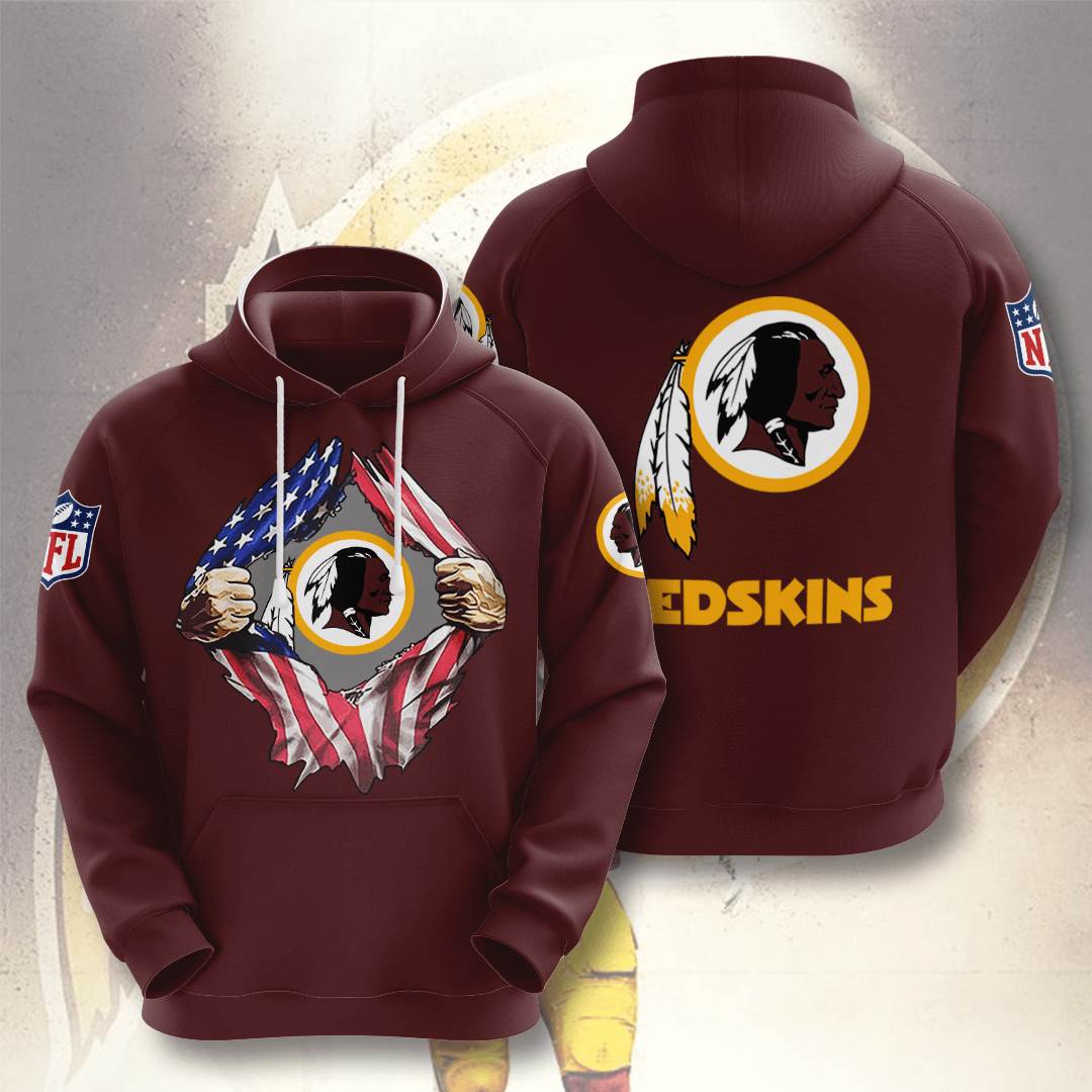 Sports American Football Nfl Washington Redskins Usa Hoodie 3D