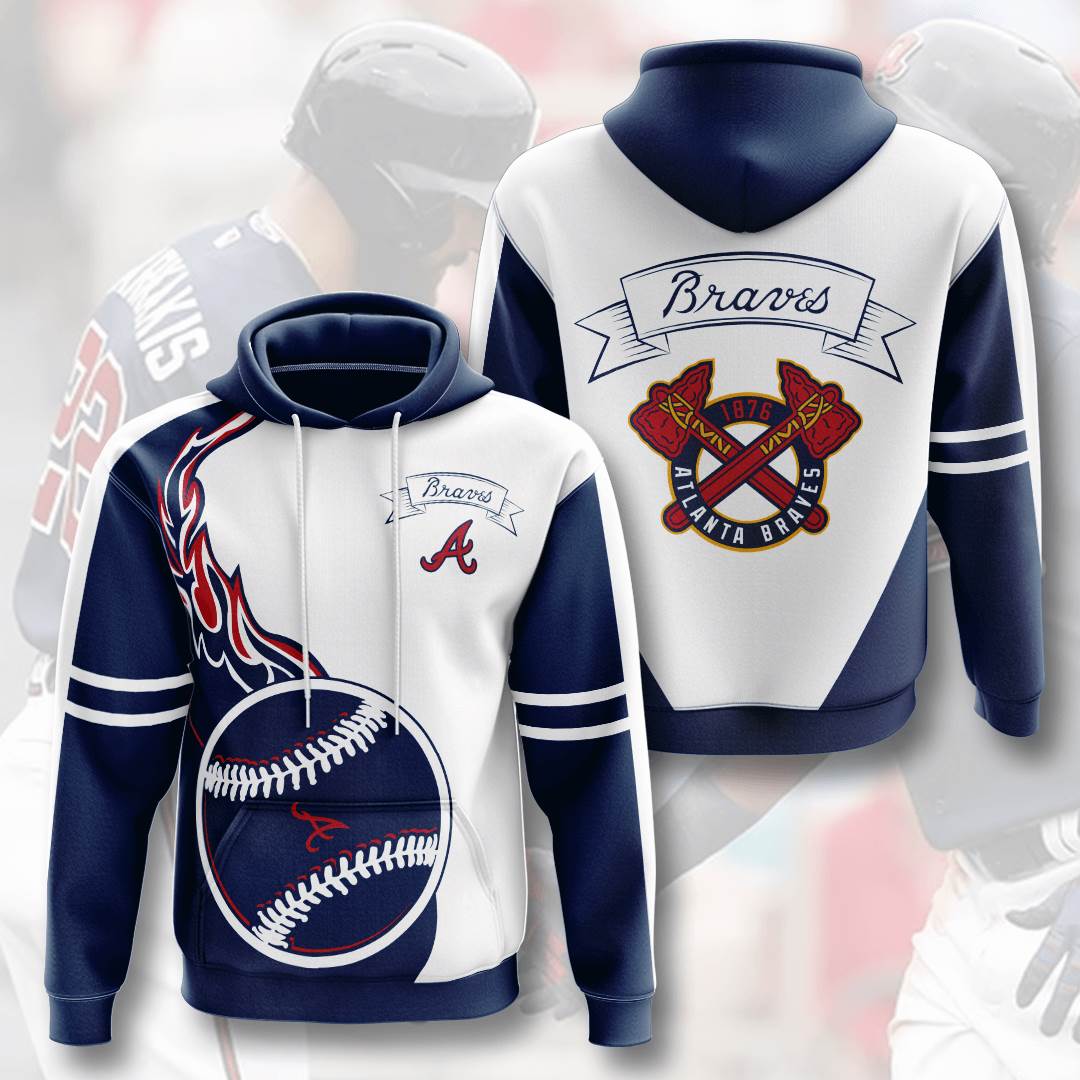Sports Baseball Mlb Atlanta Braves Usa Hoodie 3D