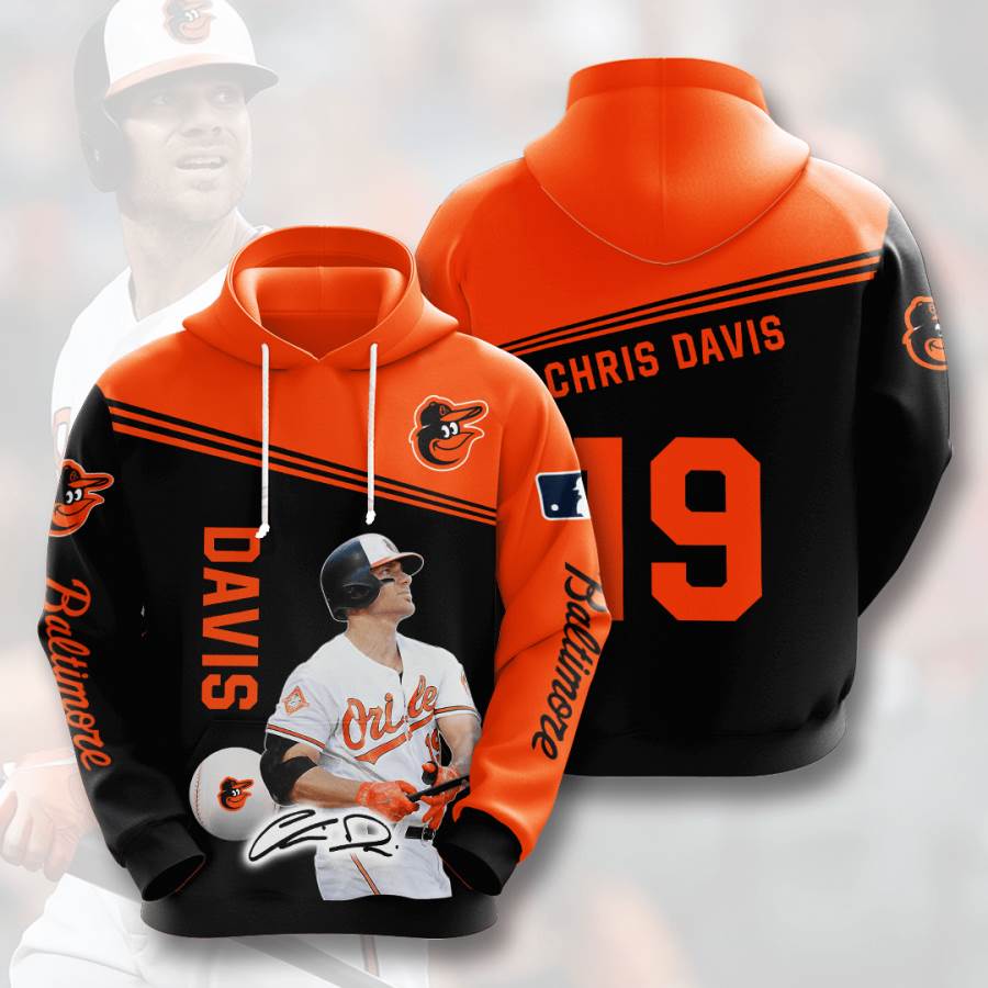 Sports Baseball Mlb Baltimore Orioles Chris Davis Usa Hoodie 3D