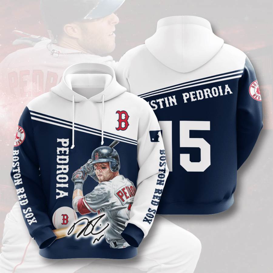 Sports Baseball Mlb Boston Red Sox Dustin Pedroia Usa Hoodie 3D